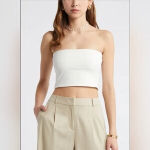 NWT Ivory Cloud Strapless Tube Top